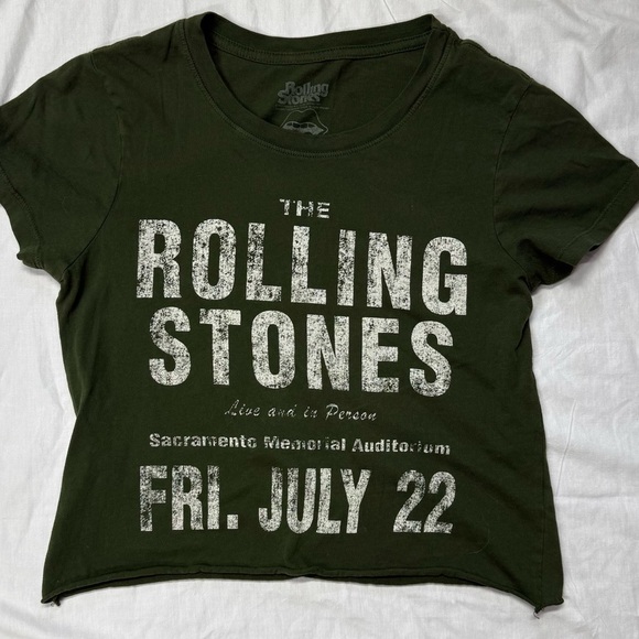 The Rolling Stones Raw Hem Crew Neck Baby Tee from Urban Outfitters - Picture 1 of 7